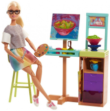 Barbie Careers Art Studio Doll Playset