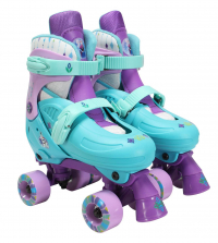 PlayWheels Disney Frozen Girls Adjustable Quad Skates - Size 1-4