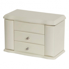 Mele & Co. Angelica Girl's Wooden Musical Ballerina Jewelry Box - Ivory