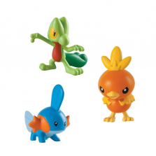Pokemon 2 inch Action Figure Set - Treecko, Torchic, Mudkip