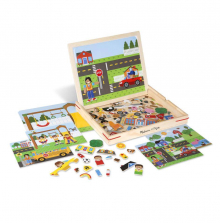 Melissa & Doug Wooden Magnetic Matching Picture Game