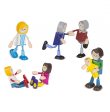 Melissa & Doug Family Wooden Flexible Figures Set