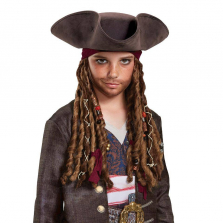 Disney Pirates of the Caribbean 5: Captain Jack Hat Bandana and Dreads Halloween Accessory - Child One Size