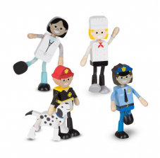 Melissa & Doug Careers Wooden Flexible Figures Set
