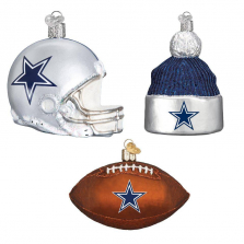 Dallas Cowboys Football Christmas Ornament Set