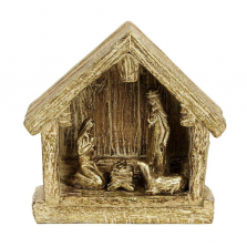 Resin Gold Nativity Creche Christmas Decoration