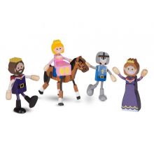 Melissa & Doug Royal Kingdom Wooden Flexible Figures Set