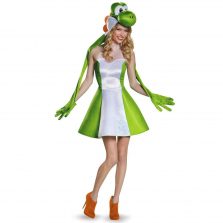 Womens Nintendo Super Mario Bros: Yoshi Female Halloween Costume - Adult Size