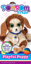Cra-Z-Art Pom Pom Craze Stuffed Playful Puppy - Brown/Ivory