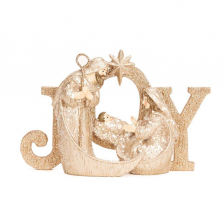 Resin Joy Holy Family Piece Christmas Decoration