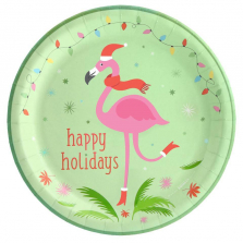 Flamingo Cheer Dinner Plate (16)