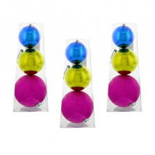 Fashion Bright Christmas Ornament Set - 9 Ball