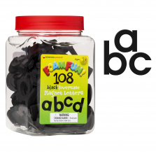 Dowling Magnets Foam Fun! Black Lowercase Magnet Letters Set