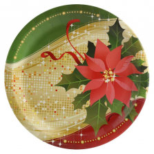 Sparkling Christmas Dinner Party Plate for 16 Guest