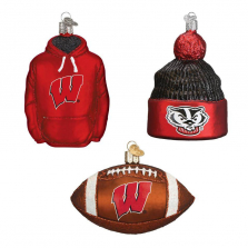 Wisconsin Badgers Football Christmas Ornament