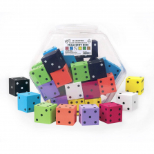 Foam Dot Dice Tub - 36-piece