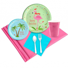 Flamingo Cheer Party Pack for 24 Guest