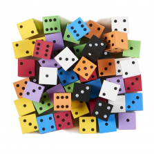 Foam Spot 1-inch Dice Bag - 50-piece