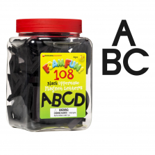 Dowling Magnets Uppercase Black Magnet Letters Set