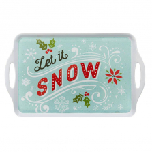 Let it Snow Rectangle Melamine Party Tray
