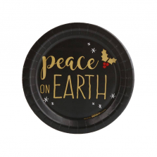 Joy to the World Peace on Earth Dessert Party Plate for 24 Guest