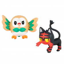 Pokemon 2 inch Action Figures - Rowlet Vs. Litten