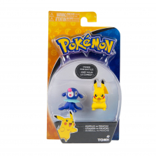 Pokemon 2 inch Action Figures - Pikachu Vs. Popplio