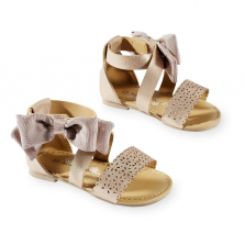 Koala Kids Strappy Hard Sole Sandals with Bow Detail