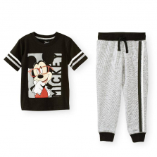 Disney Baby 2 Piece Mickey Mouse Graphic Print T Shirt and Pant Set - Toddler