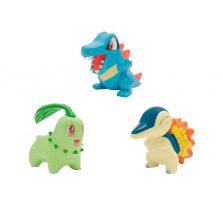 Pokemon 2 inch Action Figure Set - Chikorita, Cyndaquil and Totodile