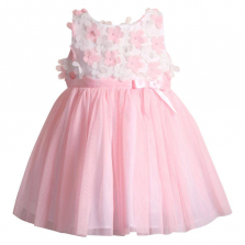 Youngland Pink Dress with Flower Detail - Infant/Toddler