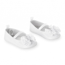 Koala Baby White Patent Leather Soft Sole Dress Shoe with Bow Detail