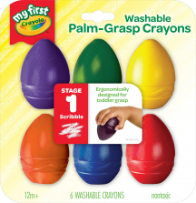 Crayola My First Washable Palm-Grasp Crayons Set