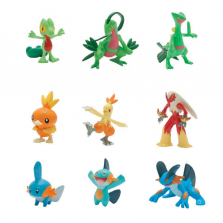 Pokemon Multi Evolution Action Figures - Treecko, Torchic and Mudkip
