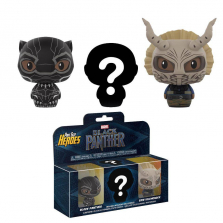 Funko Pint Size Heroes Marvel: Black Panther 1.5 inch Vinyl Figures - Black Panther, Erik Killmonger and Mystery Figure