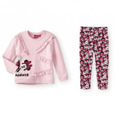 Disney Baby 2 Piece Minnie Mouse Ruffle Top and Pant Set - Toddler