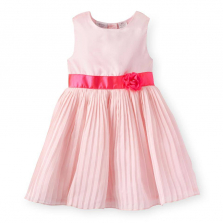 Koala Kids Peach Dress with Flower Waist Detail - Toddler
