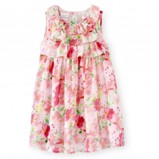 Koala Kids Floral Print Sundress with Ruffle Neck - Toddler