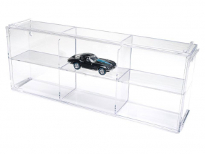 Auto World 1:64 Scale Six Car Display Case with Car - Gloss Black 1967 Chevrolet Corvette