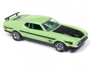 Auto World 1:64 Scale Diecast Car - Grabber Line and Black Stripe 1971 Ford Mustang