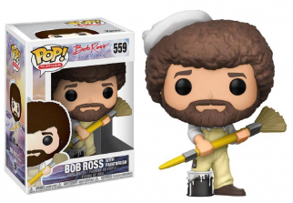 Funko POP! Television: Bob Ross The Joy of Painting 3.75 inch Vinyl Figure - Bob Ross with Paintbrush