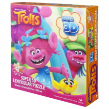 DreamWorks Trolls Super 3D Lenticular Jigsaw Puzzle - 48-Piece