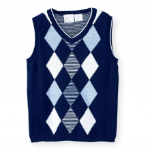 Koala Kids Purple/Black Argyle Vest - Toddler