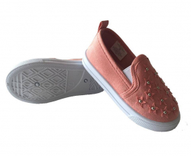 Koala Kids Hard Sole Pink Casual Shoes with Star Details