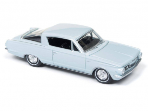 Auto World 1:64 Scale Diecast Car - Light Blue 1964 Plymouth Barracuda