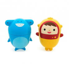 Munchkin Clean Squeeze Scuba and Shark Mold-Free Squirts Bath Toy - 2 Pack
