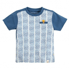 Burt's Bees Baby White/Blue Printed T Shirt - Toddler