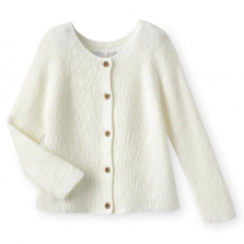 Koala Kids White Cardigan with Flower Buttons - Toddler