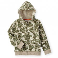 Koala Kids Brown/White Safari Print Hooded Sweatshirt - Toddler
