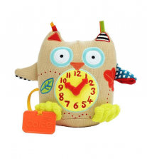 Dolce My First Clock Activity Stuffed Toy - Owl